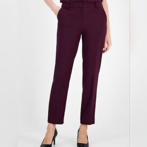 Anne Klein Crepe Grace Mid Rise Dress Pants